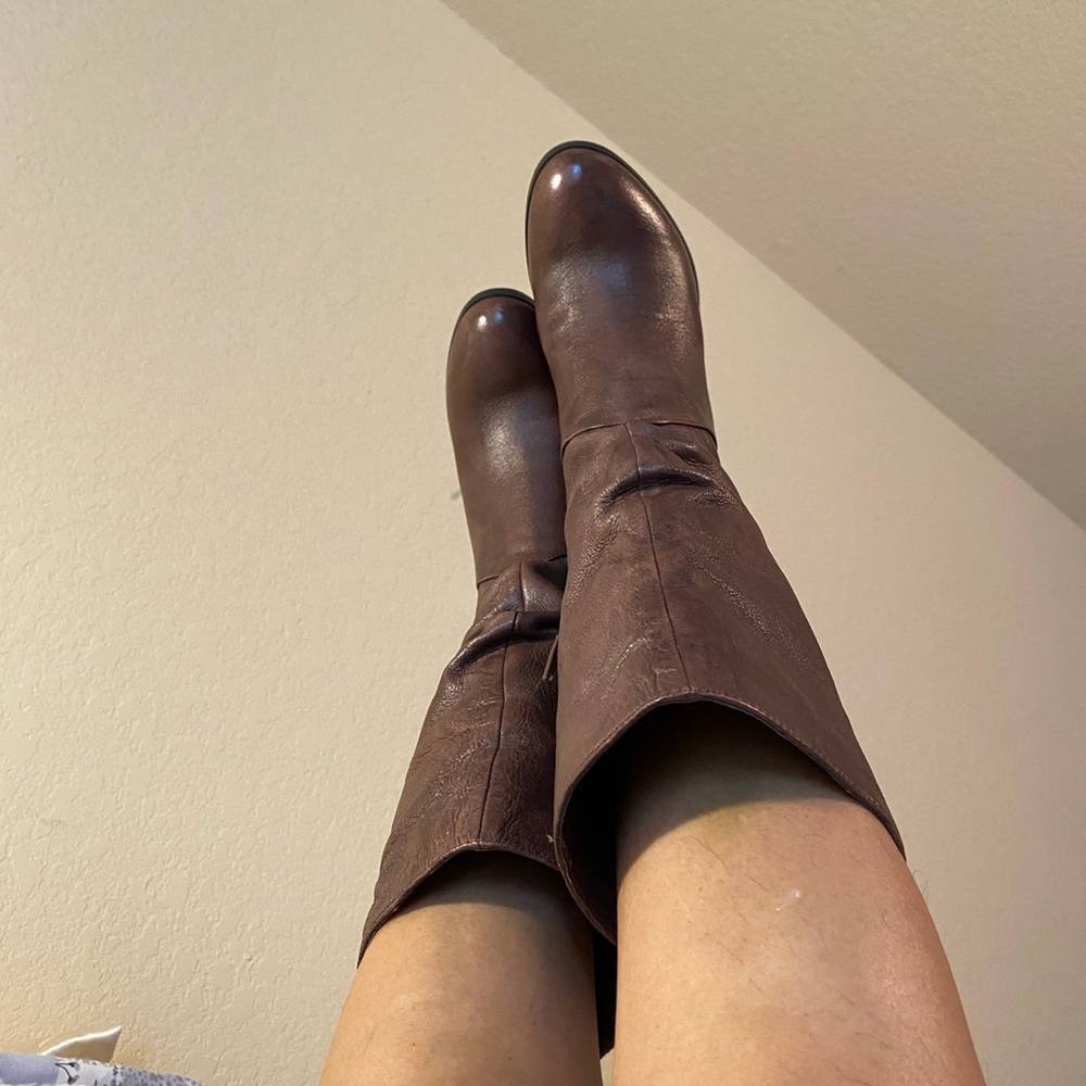 Carlos by Carlos Santana Chocolate Brown Knee-High Heeled Boots